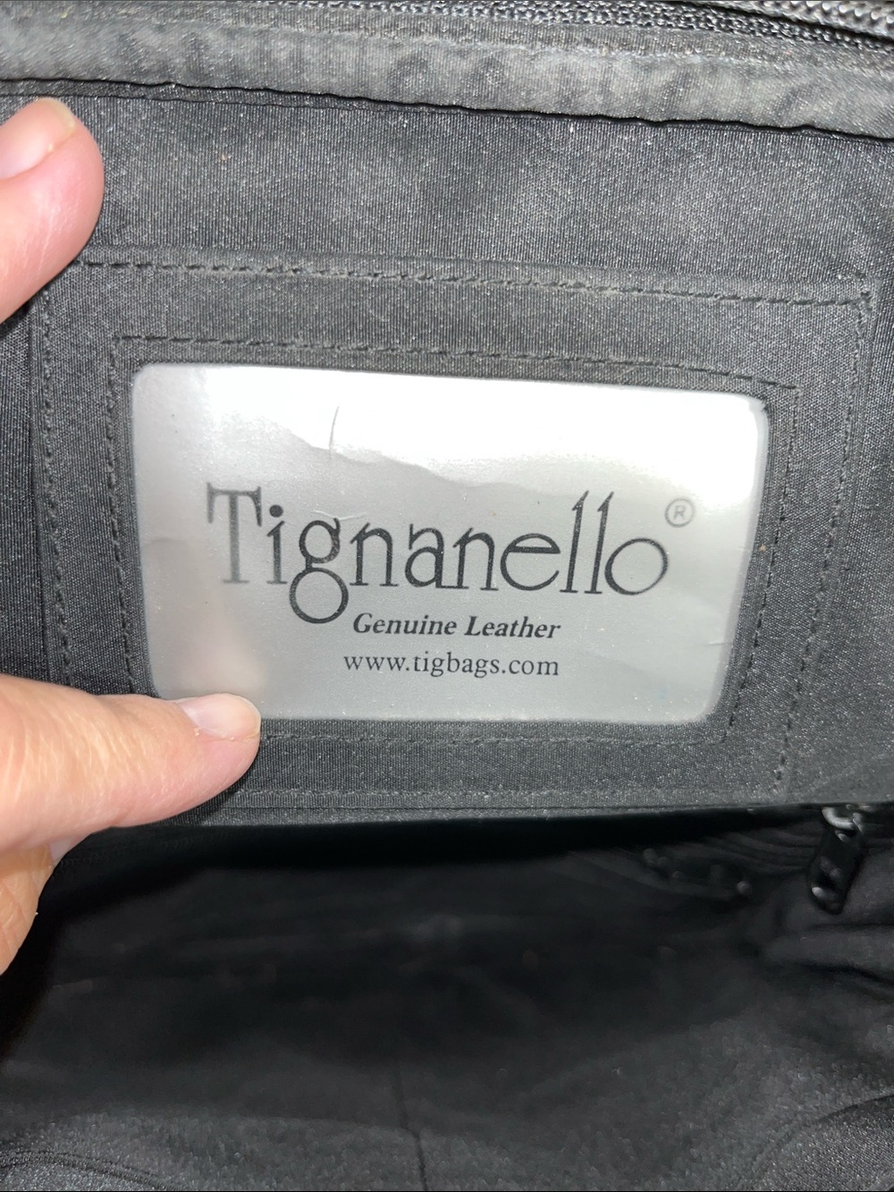 Tignanello Black Leather Women's Backpack - Picture 8 of 10